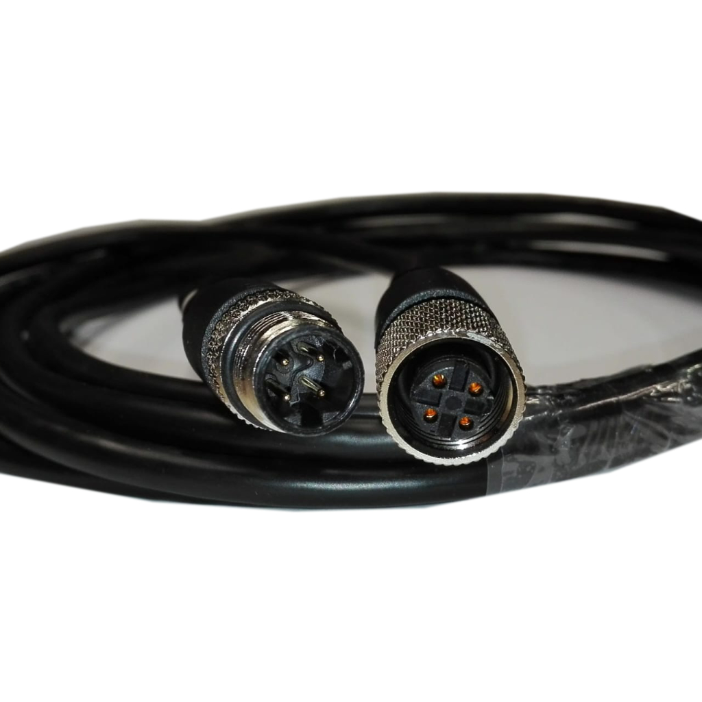 [MCNU-DF4-DM4-3] Extension de cable de red con conectores M12 macho-hembra para grabador embarcado 3m
