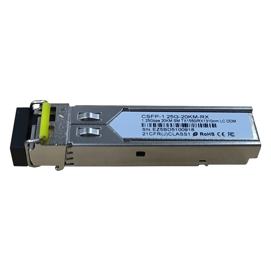 [CSFP-1.25G-20KM-RX] Módulo SFP 1.25G Monofibra 20km LC RX