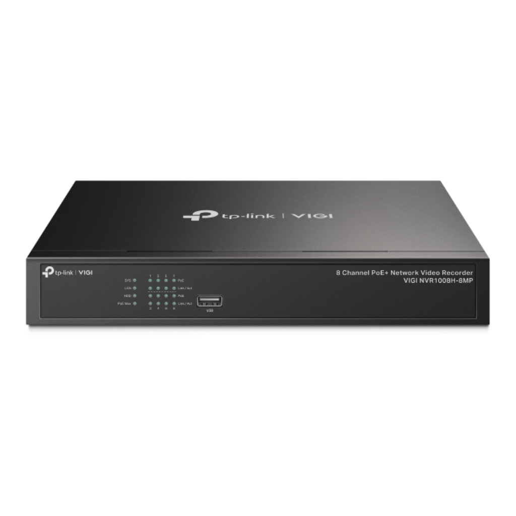 [VIGI NVR1008H-8MP] NVR VIGI 8ch 80Mbps H265+ 4K HDMI PoE+ 1HDD