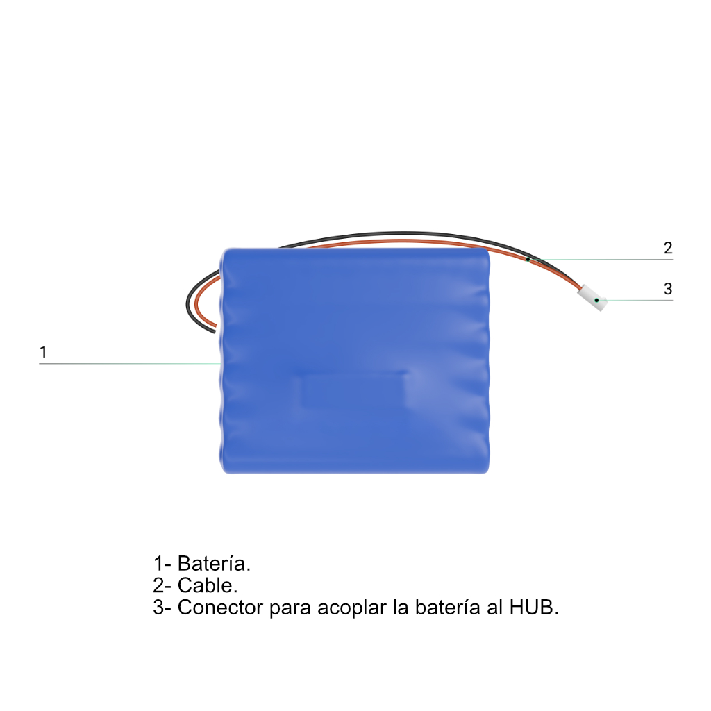 [BATTERY-RB-HUB-BP] Ajax Internal battery RB Recargable (6.4V/36Ah) para Hub BP