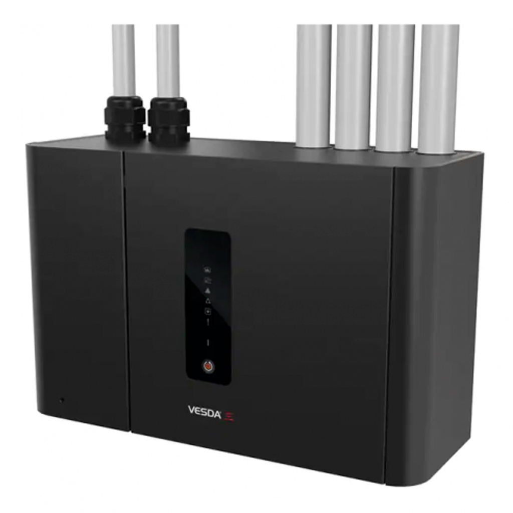 [VES.A00.P] VES-A00-P - Sistema de aspiración VESDA-E VES de 4 canales, 4 tuberías total 560m. Frontal con LEDs