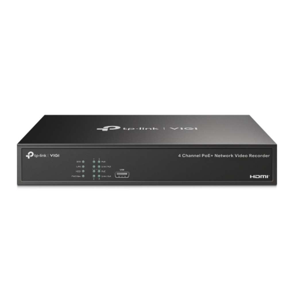 [VIGI NVR1004H-4P] NVR VIGI 4ch 80Mbps H265+ 4K HDMI PoE+ 1HDD