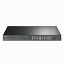 Switch de montaje en bastidor Gigabit de 18 puertos con 16 puertos PoE +