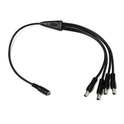 [DCJACK+1F-4M] Cable for distribution of DC Power JACK 1 Female input to 4 Male outputs