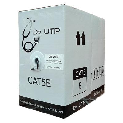 [UTPCAT5E-305-EXT] Bobina 305mts Cable UTP CAT5e para exteriores 0.50mm Cubierta PE Negra