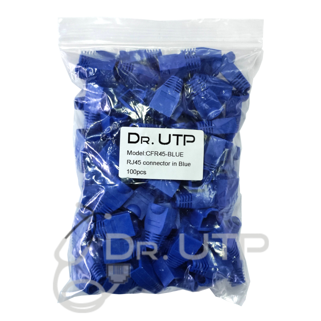 [CFR45-BLUE] Capuchon Color Azul para Conector RJ45 en Bolsa 100 unidades