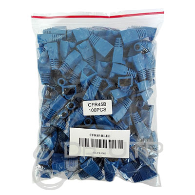[CFR45-BLUE] Capuchon de couleur bleue pour connecteur RJ45 en sachet 100 unités