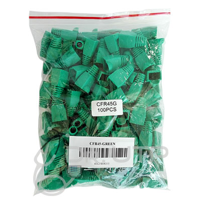 [CFR45-GREEN] Capuchon Color Verde para Conector RJ45 en Bolsa 100 unidades