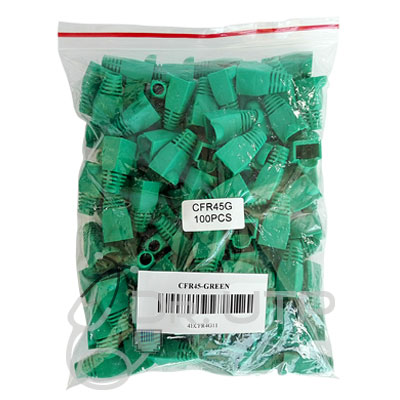 [CFR45-GREEN] Capuchon de couleur verte pour connecteur RJ45 en sachet 100 unités