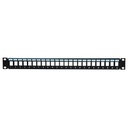 Patch Panel Rack 19" 1U 24 Puertos para Keystone
