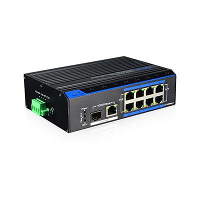 [UTP7208E-POE-A1] Switch Industrial PoE+ 8 puertos 10/100 + 2 Uplink 10/100/1000 (SFP+RJ45) / 120W Redundant 802.3af/at 6KV - Modo CCTV+ 250m