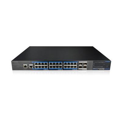 [UTP7524GE-POE-4GF] Commutateur PoE à sonnerie rapide + 24 ports Gigabit + 4 Gigabit SFP Uplink 390W 802.3af / à 6 kV Couche administrable 2