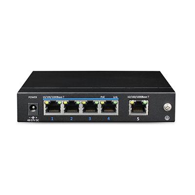 [UTP3-GSW0401-TP60] Switch PoE+ 4 puertos Gigabit + 1 Uplink Gigabit 60W 802.3af/at 6KV