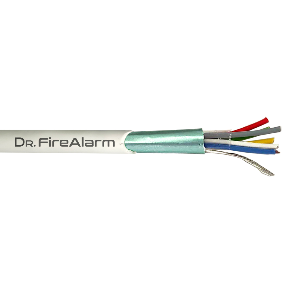 [ALARM06-LSZH] Rollo 100m de cable manguera blanco flexible 6 hilos apantallado LSZH (6x0,22) CPR