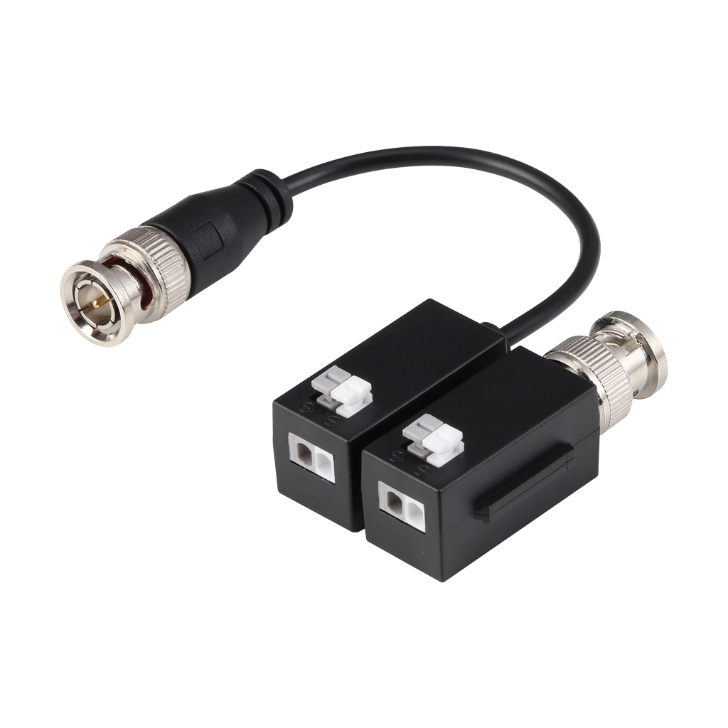 [PFM800B-4K] Kit Conversor UTP Vídeo para HDCVI/TVI/AHD hasta 4K Apilable con 1 Cable Flexible y PushPin (2 uds)