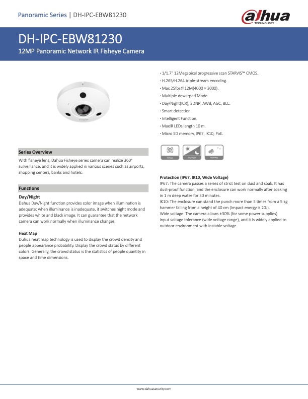 IPC-EBW81230 - Ficha Técnica Dahua