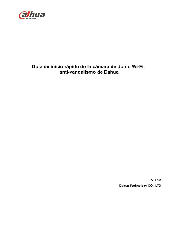 Guía rápida Domos IP WIFI Versión: 1.0
