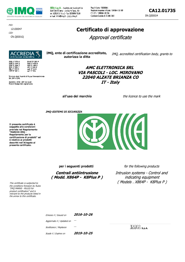 Série K (K8-PLUS) - Série X (X864)