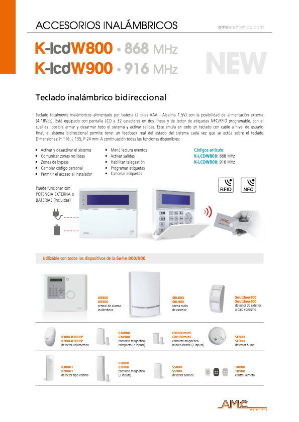 Ficha Técnica K-LCD-W-800