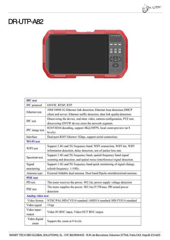 DR-UTP-A82 - Ficha Técnica DrUTP
