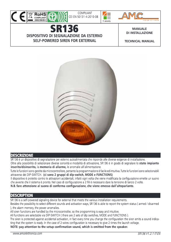 Manuel d'installation du SR136