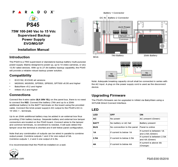 PS45 - Manual de Instalación Paradox