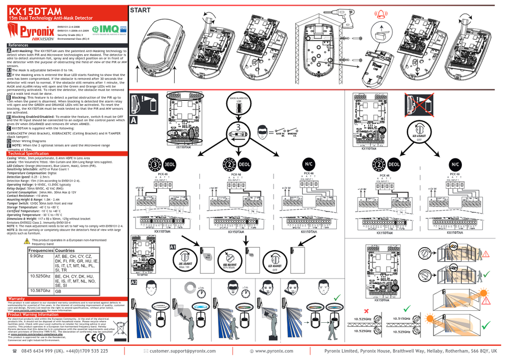 KX15DTAM - Manual de Instalación Pyronix
