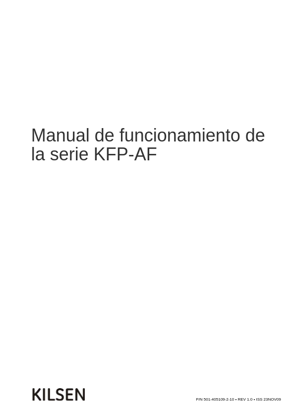 KFP-AF - Manual de Usuario