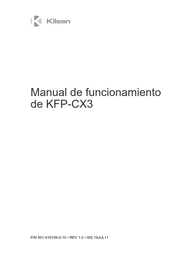 KFP-CX3 - Manual de Usuario
