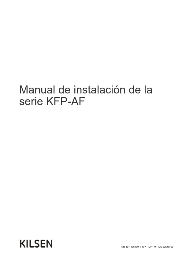 KFP-AF - Manual de Instalación