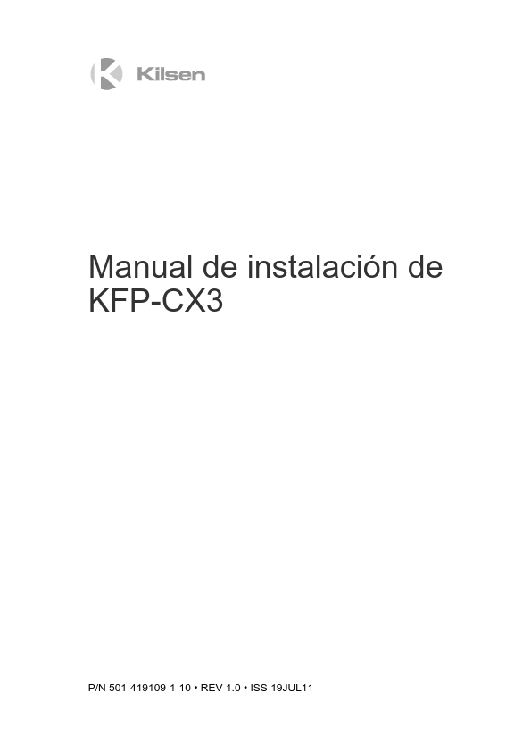 KFP-CX3 - Manual de Instalación