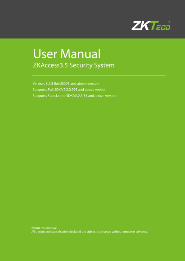 ZKAccess 3.5 - Manual Usuario