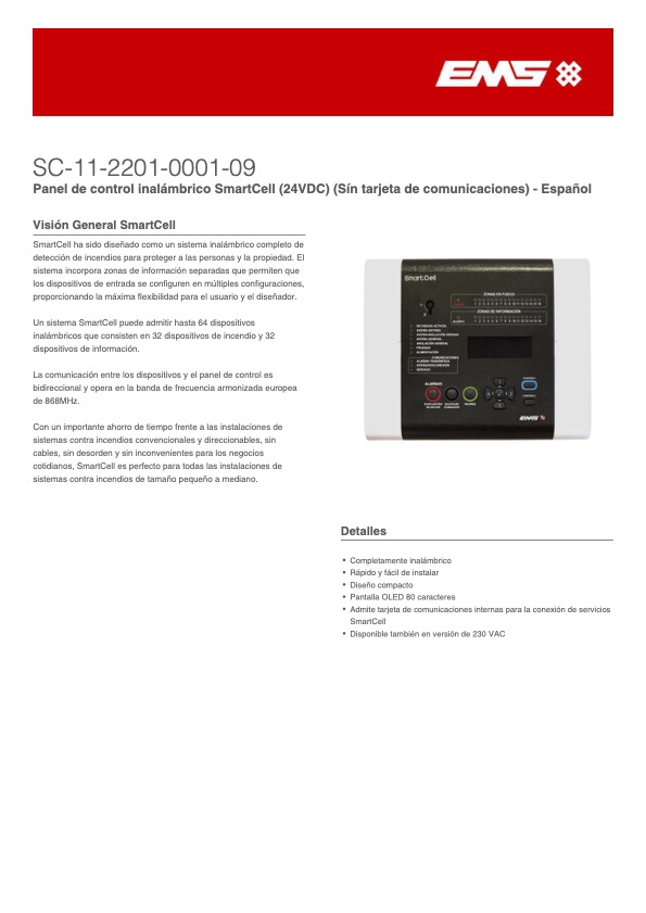 SC-11-2201-0001-09 - Ficha Técnica KIDDE COMMERCIAL
