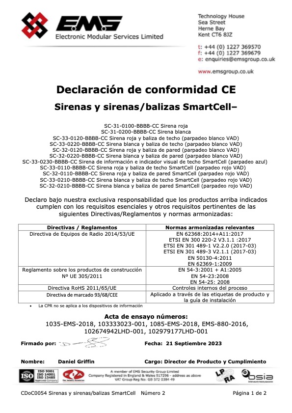 SC-3x-01x0-0001-99 - Certificado CE