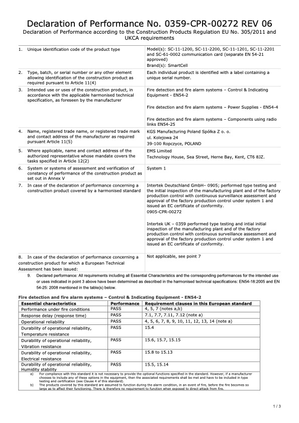 SC-11-x201-0001-09 - Certificado DoP