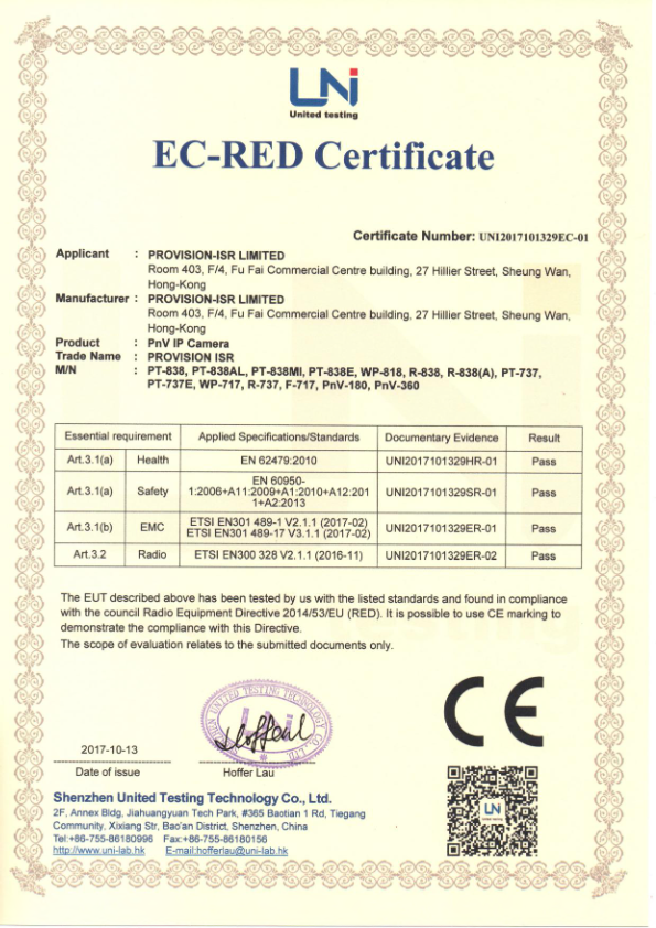 R-838 - Certificado CE