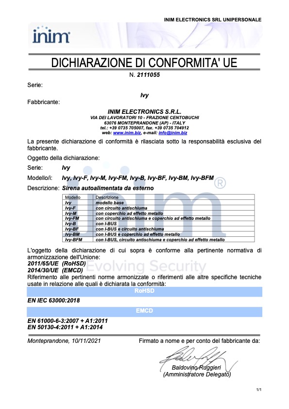 IVY - Certificado CE