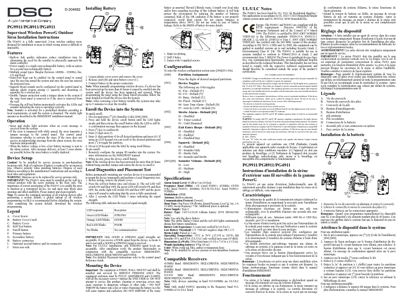 PG8911A-BATT - Manual de Instalación