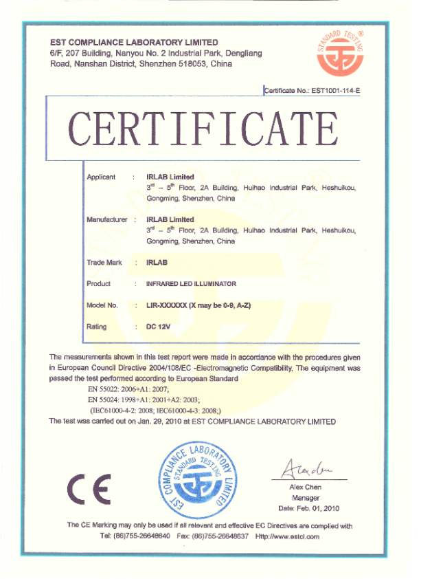 LIR-xxxx -Certificado CE