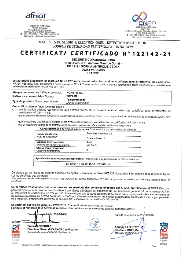 TCPA2B - Septiembre 2019 - Certificado Grado 2