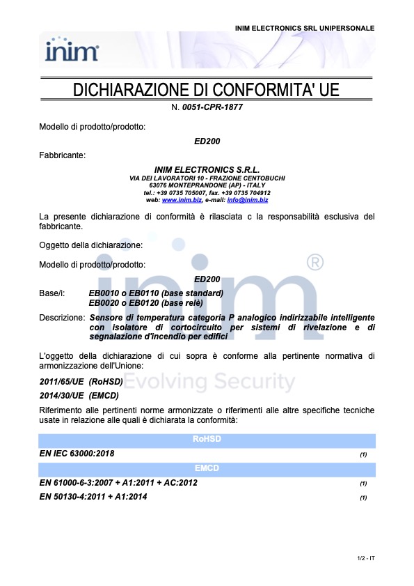 ED200 - Certificado CE