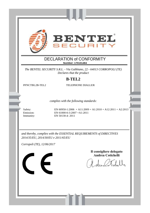 B-TEL2 - Certificado CE