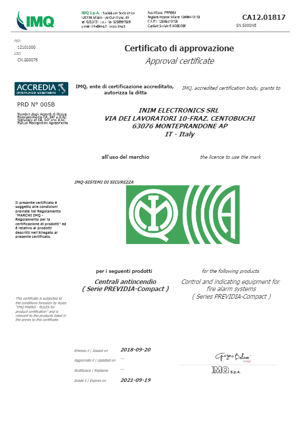 PREVIDIA-C200 - Certificado CE