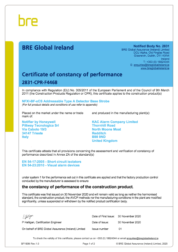 NFXI-BF-WCS - Certificado CPD/CPR