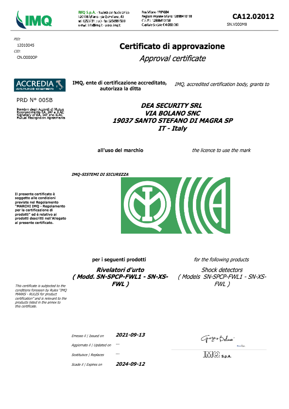 SN-SPCP-FWL1 - Certificado Grado 3