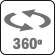 Pan 360º y Tilt 0 a 90º (AutoFlip 180º)
