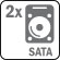 2 HDD SATA (Max 10TB/HDD)