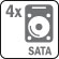 4 HDDs SATA (Max 8TB/HDD)