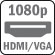 1 HDMI, 1 VGA, 1TV