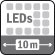 LED Luz Blanca 10m y PIR activo 6m